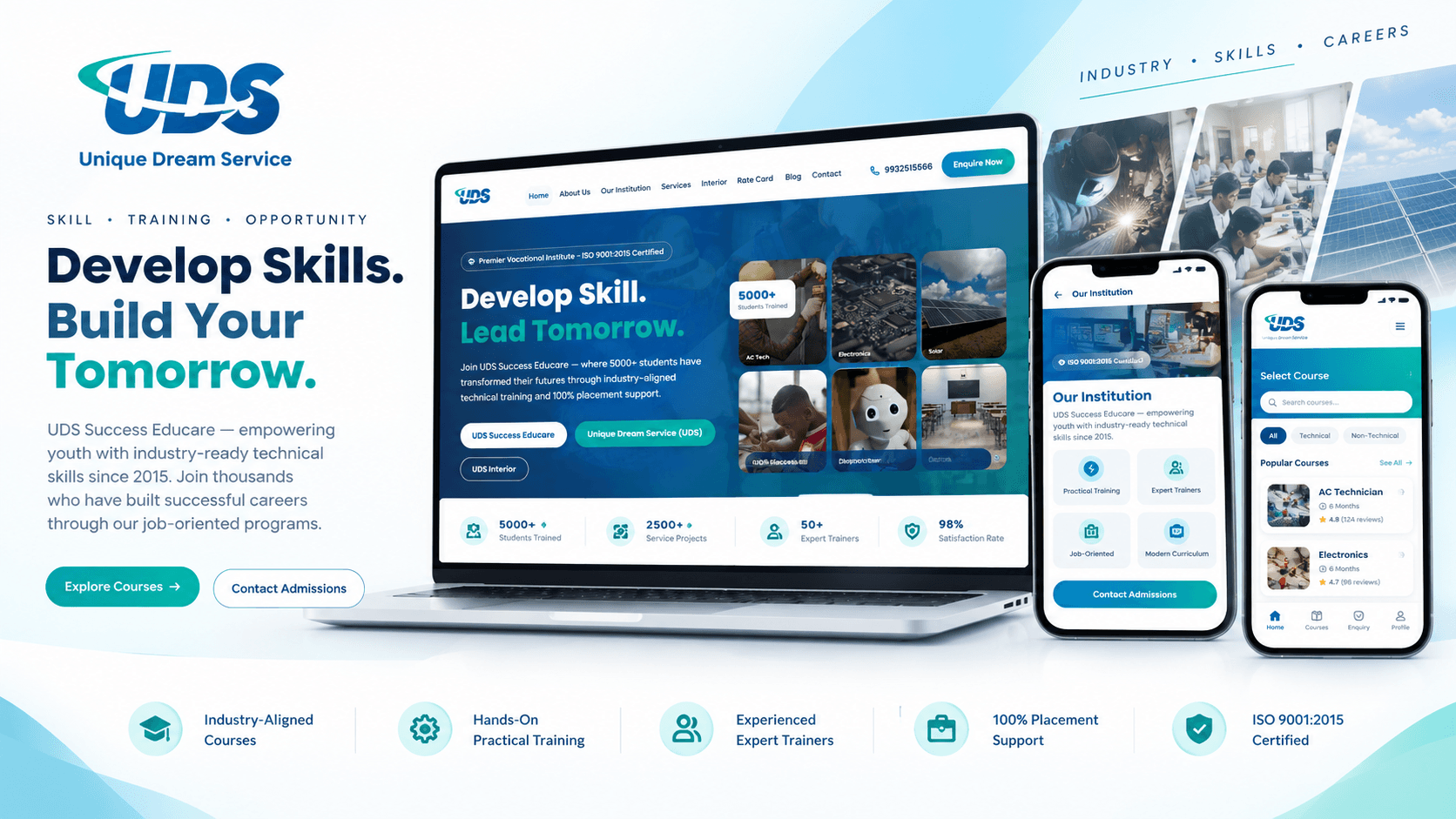 UDS — Unique Dream Service Website & Admin Panel